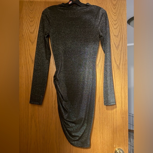 Windsor Shimmering Black Long Sleeve Dress - Picture 2 of 5